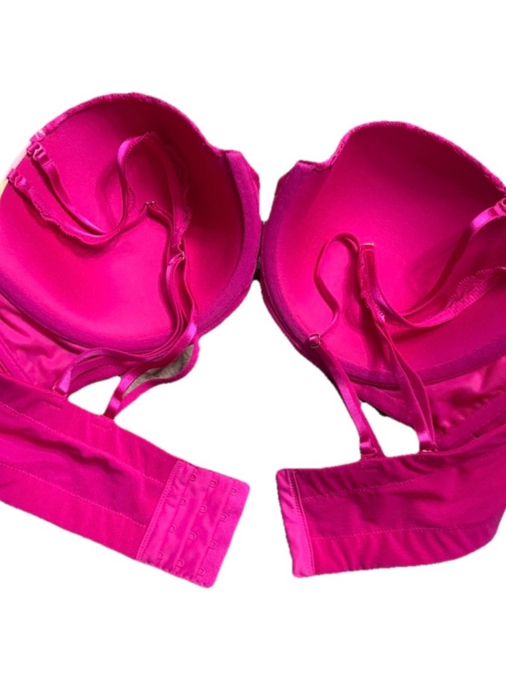 🩷Cacique Lane Bryant Strapless Balconette Bra Hot Pink 40D Luxe Lace Chic - Picture 3 of 7